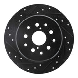 R1 Concepts 98-10 Lexus GS430 Rear Left Drilled & Slotted Black Brake Rotor by R1 Concepts RNC-633-75007L
