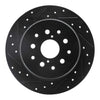 R1 Concepts 98-10 Lexus GS430 Rear Left Drilled & Slotted Black Brake Rotor