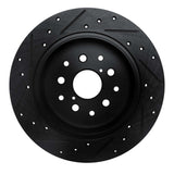 R1 Concepts 98-10 Lexus GS400 Rear Right Drilled & Slotted Black Brake Rotor by R1 Concepts RNC-633-75007R
