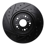 R1 Concepts 95-00 Lexus LS400 Front Right Drilled & Slotted Black Brake Rotor by R1 Concepts RNC-633-75008R