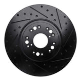 R1 Concepts 95-00 Lexus LS400 Front Right Drilled & Slotted Black Brake Rotor by R1 Concepts RNC-633-75008R