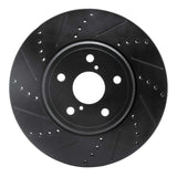 R1 Concepts 01-06 Lexus LS430 Front Left Drilled & Slotted Black Brake Rotor by R1 Concepts RNC-633-75009L
