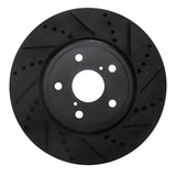 R1 Concepts 01-06 Lexus LS430 Front Right Drilled & Slotted Black Brake Rotor by R1 Concepts RNC-633-75009R