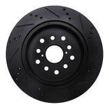 R1 Concepts 01-06 Lexus LS430 Rear Left Drilled & Slotted Black Brake Rotor by R1 Concepts RNC-633-75010L