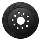 R1 Concepts 01-06 Lexus LS430 Rear Left Drilled & Slotted Black Brake Rotor by R1 Concepts RNC-633-75010L