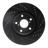 R1 Concepts 06-15 Lexus GS300 Right Front Drilled & Slotted Black Brake Rotor by R1 Concepts RNC-633-75013D