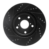 R1 Concepts 06-15 Lexus GS300 Left Front Drilled & Slotted Black Brake Rotor by R1 Concepts RNC-633-75014D
