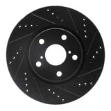 R1 Concepts 06-15 Lexus GS300 Left Front Drilled & Slotted Black Brake Rotor by R1 Concepts RNC-633-75014D