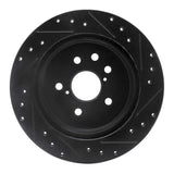 R1 Concepts 06-15 Lexus Is350 Rear Left Drilled & Slotted Black Brake Rotor by R1 Concepts RNC-633-75015L