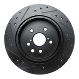 R1 Concepts 06-15 Lexus Gs350 Rear Right Drilled & Slotted Black Brake Rotor by R1 Concepts RNC-633-75015R