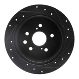 R1 Concepts 06-15 Lexus IS250 Rear Left Drilled & Slotted Black Brake Rotor by R1 Concepts RNC-633-75016L