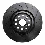 R1 Concepts 07-23 Lexus LS460 Front Left Drilled & Slotted Black Brake Rotor by R1 Concepts RNC-633-75017L