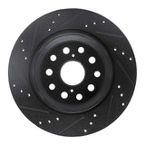 R1 Concepts 07-17 Lexus LS460 Rear Right Drilled & Slotted Black Brake Rotor by R1 Concepts RNC-633-75018R