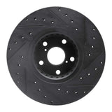 R1 Concepts 07-11 Lexus GS350 Left Front Drilled & Slotted Black Brake Rotor by R1 Concepts RNC-633-75023D