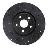 R1 Concepts 07-11 Lexus GS350 Left Front Drilled & Slotted Black Brake Rotor by R1 Concepts RNC-633-75023D