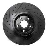 R1 Concepts 07-11 Lexus GS350 Right Front Drilled & Slotted Black Brake Rotor by R1 Concepts RNC-633-75024D
