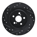 R1 Concepts 11-17 Lexus CT200H Rear Right Drilled & Slotted Black Brake Rotor by R1 Concepts RNC-633-75029R