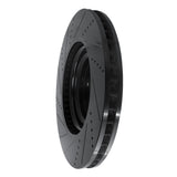 R1 Concepts 10-17 Lexus LS460 Left Front Drilled & Slotted Black Brake Rotor by R1 Concepts RNC-633-75030D