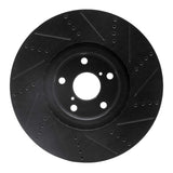 R1 Concepts 11-20 Lexus Rc300 Left Front Drilled & Slotted Black Brake Rotor by R1 Concepts RNC-633-75032D