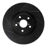 R1 Concepts 11-20 Lexus Rc300 Left Front Drilled & Slotted Black Brake Rotor by R1 Concepts RNC-633-75032D