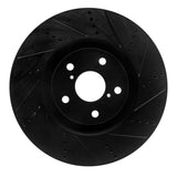 R1 Concepts 11-20 Lexus Is350 Right Front Drilled & Slotted Black Brake Rotor by R1 Concepts RNC-633-75033D