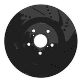 R1 Concepts 13-20 Lexus Gs450H Left Front Drilled & Slotted Black Brake Rotor