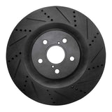 R1 Concepts 13-20 Lexus Gs Turbo Right Front Drilled & Slotted Black Brake Rotor by R1 Concepts RNC-633-75035D