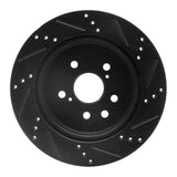 R1 Concepts 06-20 Lexus GS300 Rear Left Drilled & Slotted Black Brake Rotor by R1 Concepts RNC-633-75036L
