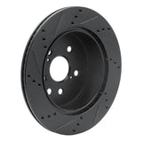 R1 Concepts 06-20 Lexus IS250 Rear Right Drilled & Slotted Black Brake Rotor by R1 Concepts RNC-633-75036R