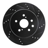 R1 Concepts 06-20 Lexus IS250 Rear Right Drilled & Slotted Black Brake Rotor by R1 Concepts RNC-633-75036R