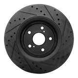 R1 Concepts 16-24 Toyota Avalon Hybrid Front Left Drilled & Slotted Black Brake Rotor by R1 Concepts RNC-633-75043L