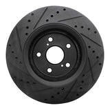 R1 Concepts 16-24 Toyota Avalon Hybrid Front Right Drilled & Slotted Black Brake Rotor by R1 Concepts RNC-633-75043R