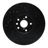 R1 Concepts 06-20 Lexus GS350 Left Front Drilled & Slotted Black Brake Rotor by R1 Concepts RNC-633-75052D