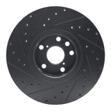 R1 Concepts 06-20 Lexus IS350 Right Front Drilled & Slotted Black Brake Rotor by R1 Concepts RNC-633-75053D