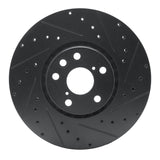R1 Concepts 06-20 Lexus IS350 Right Front Drilled & Slotted Black Brake Rotor by R1 Concepts RNC-633-75053D