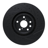 R1 Concepts 11-25 Lexus IS200T Left Front Drilled & Slotted Black Brake Rotor by R1 Concepts RNC-633-75054D