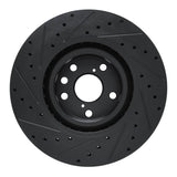 R1 Concepts 11-25 Lexus IS200T Right Front Drilled & Slotted Black Brake Rotor by R1 Concepts RNC-633-75055D