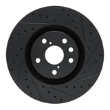 R1 Concepts 11-25 Lexus IS200T Right Front Drilled & Slotted Black Brake Rotor by R1 Concepts RNC-633-75055D