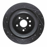 R1 Concepts 2020-2025 Lexus RX450h+ Rear Right Drilled & Slotted Black Brake Rotor by R1 Concepts RNC-633-75065R