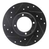 R1 Concepts 80-82 Toyota Tercel Front Left Drilled & Slotted Black Brake Rotor