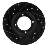R1 Concepts 80-82 Toyota Tercel Front Right Drilled & Slotted Black Brake Rotor by R1 Concepts RNC-633-76003R