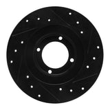 R1 Concepts 81-84 Toyota STARLET Front Left Drilled & Slotted Black Brake Rotor by R1 Concepts RNC-633-76004L