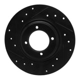 R1 Concepts 81-84 Toyota STARLET Front Left Drilled & Slotted Black Brake Rotor by R1 Concepts RNC-633-76004L