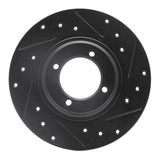R1 Concepts 81-84 Toyota STARLET Front Right Drilled & Slotted Black Brake Rotor
