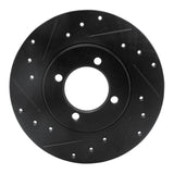 R1 Concepts 80-83 Toyota Corolla (US/Canada) Front Left Drilled & Slotted Black Brake Rotor by R1 Concepts RNC-633-76006L