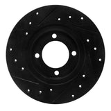 R1 Concepts 80-83 Toyota Corolla (US/Canada) Front Right Drilled & Slotted Black Brake Rotor by R1 Concepts RNC-633-76006R