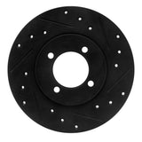 R1 Concepts 80-83 Toyota Corolla (US/Canada) Front Right Drilled & Slotted Black Brake Rotor by R1 Concepts RNC-633-76006R