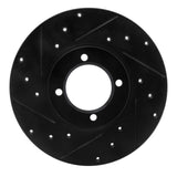 R1 Concepts 76-81 Toyota Celica Front Left Drilled & Slotted Black Brake Rotor by R1 Concepts RNC-633-76007L