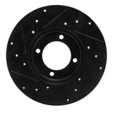 R1 Concepts 76-81 Toyota Celica Front Right Drilled & Slotted Black Brake Rotor by R1 Concepts RNC-633-76007R