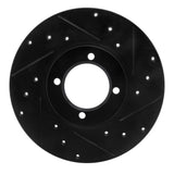 R1 Concepts 76-81 Toyota Celica Front Right Drilled & Slotted Black Brake Rotor by R1 Concepts RNC-633-76007R